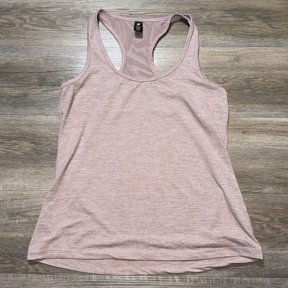 Velocity Racerback Workout Tank Top Womens Large Rose Pink Scoop Neck